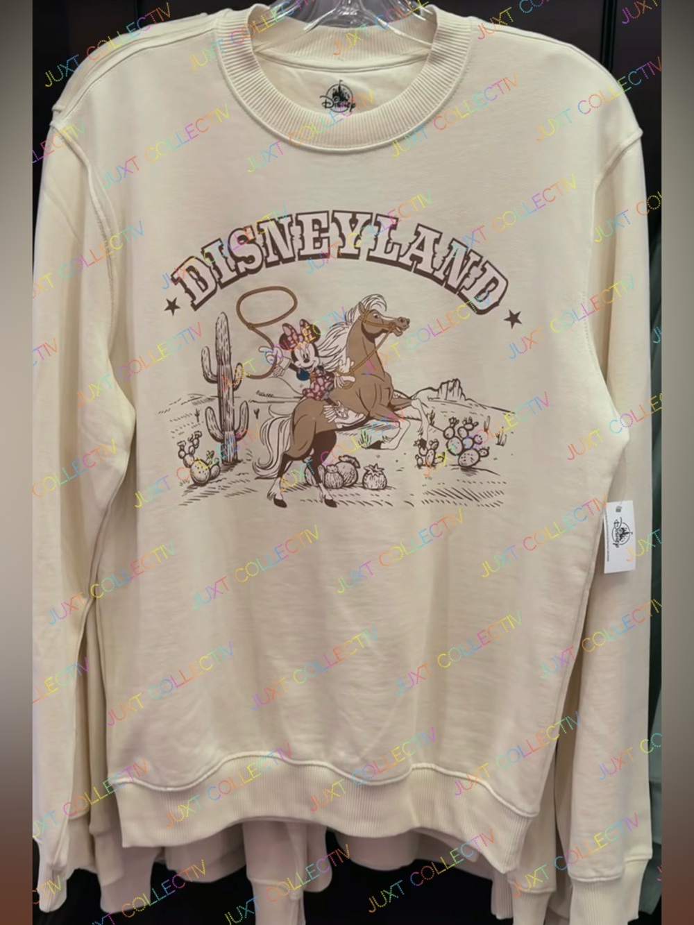 NWT Disney Parks Disneyland Cowgirl Minnie Mouse Pullover Crewneck Sweatshirt